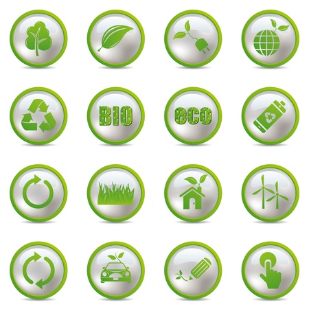 Eco icons set. Illustration vector.のイラスト素材