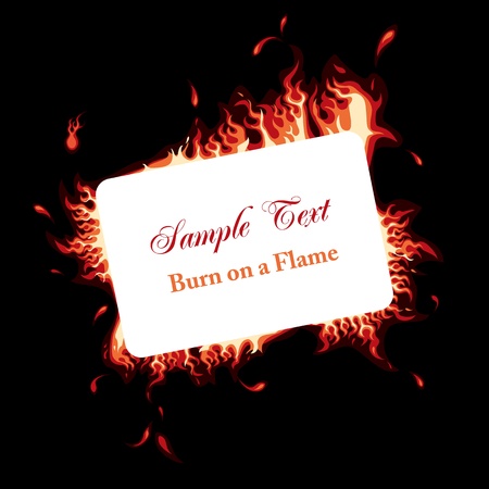 Fire frame. Illustration vector. のイラスト素材