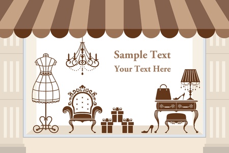 Window display. Illustration vectorのイラスト素材