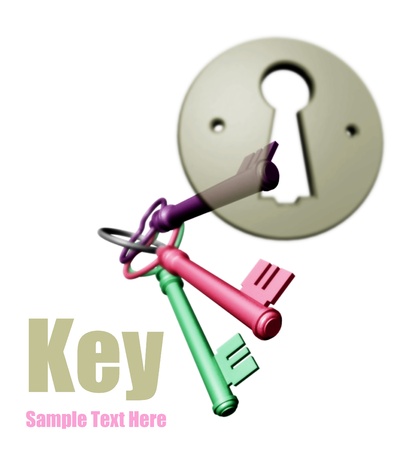 Key. On white background.の写真素材