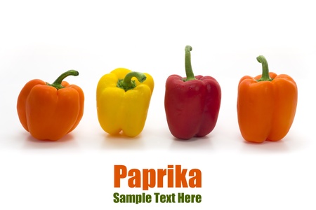 Paprika on white backgroundの写真素材