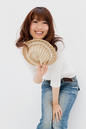 Beautiful young woman. Portrait of asian woman.の写真素材