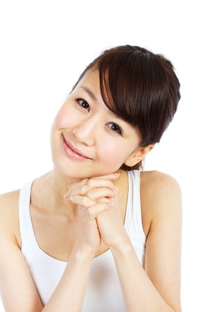 Beautiful young woman. Portrait of asian woman.の写真素材