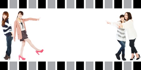 Beautiful women bannerの写真素材