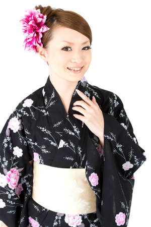 Japanese kimono womanの写真素材