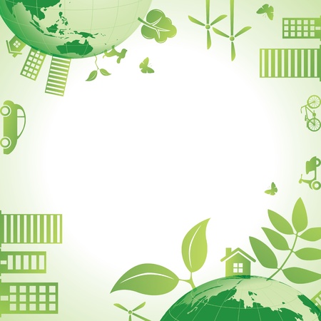 Ecology frameのイラスト素材