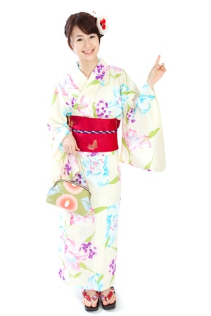 Beautiful kimono womanの写真素材