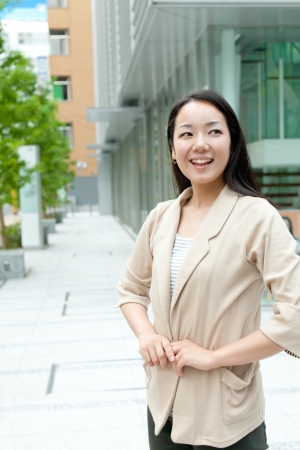 Beautiful business woman outdoorの写真素材