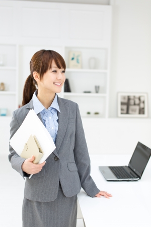 Beautiful asian businesswoman working in officeの写真素材
