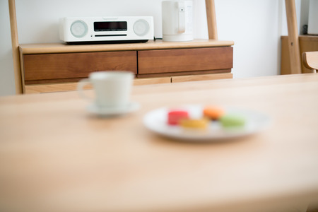 Small size stereo in living roomの写真素材