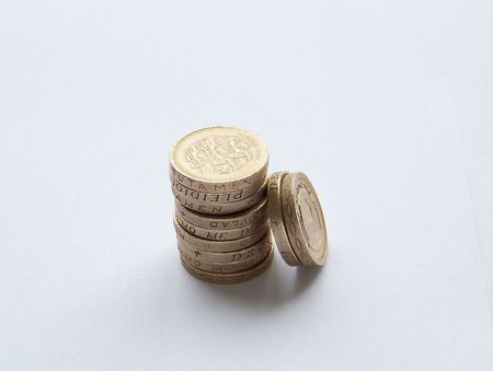 one pound coinsの写真素材