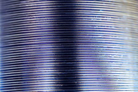 Selective focus on a sleeve of compact discs CDs used for storing electronic media.
