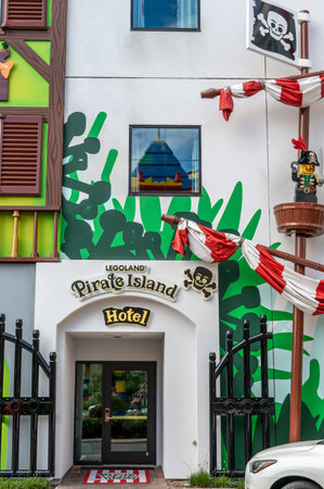 Winter Haven, Florida, USA - 10.2022 - Legoland Pirate Island hotel main entranceのeditorial素材