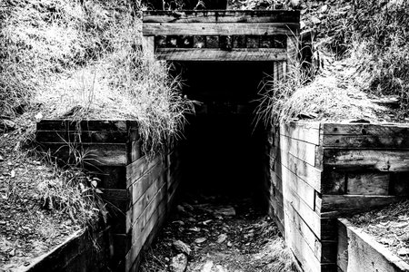 Underground tunnel on the Spring Creek Trailhead near Sheridan Lake in the Black Hills of South...