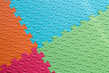 safety puzzle floor, softy mat for kid activityの写真素材
