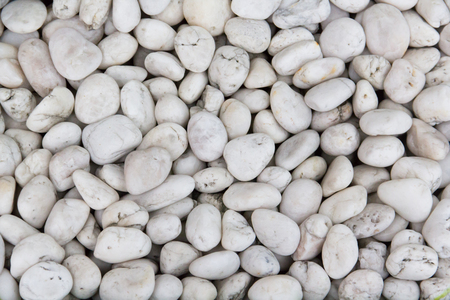 white pebble stone for garden decoration, stone backgroundの写真素材