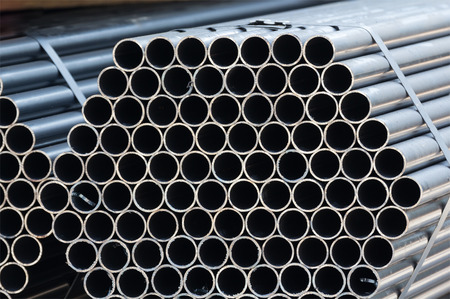 Black steel pipeの写真素材