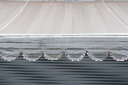 transparent plastic awningの写真素材