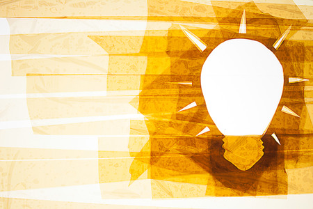 Tape Art Light Bulb.の写真素材