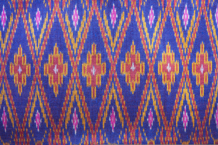 Thai silk fabric textured backgroundの写真素材