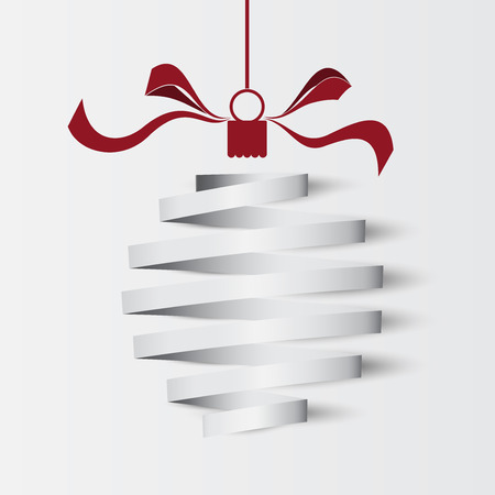 Christmas ball made from paper rolls. Christmas backgroundのイラスト素材