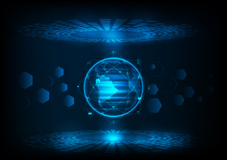vector digital technology concept, abstract background.のイラスト素材