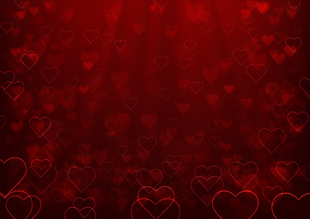 Shiny hearts bokeh light Valentine's day backgroundのイラスト素材