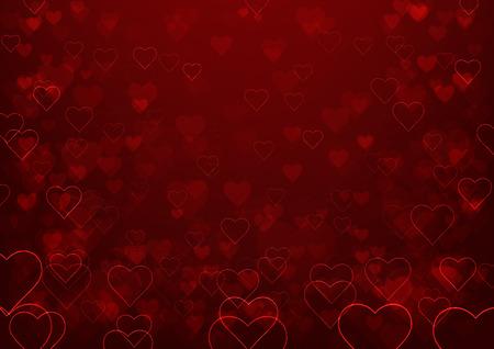 Shiny hearts bokeh light Valentine's day backgroundのイラスト素材
