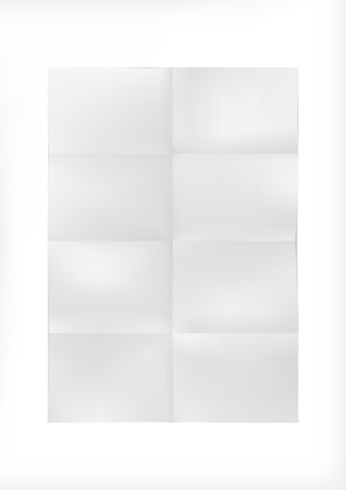 white sheet of paper folded in eightのイラスト素材