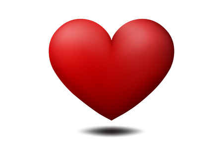 Illustration with a red valentine heartのイラスト素材