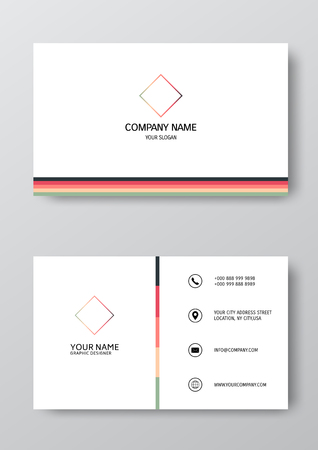 eps10 vector illustration abstract elegant business card template.のイラスト素材