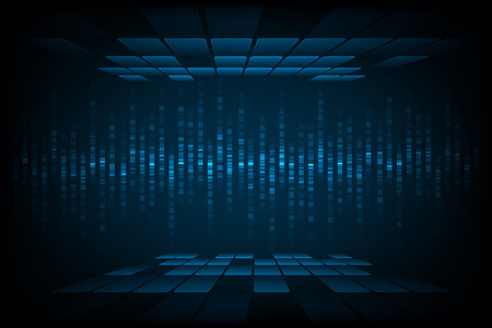 abstract digital sound wave backgroundのイラスト素材