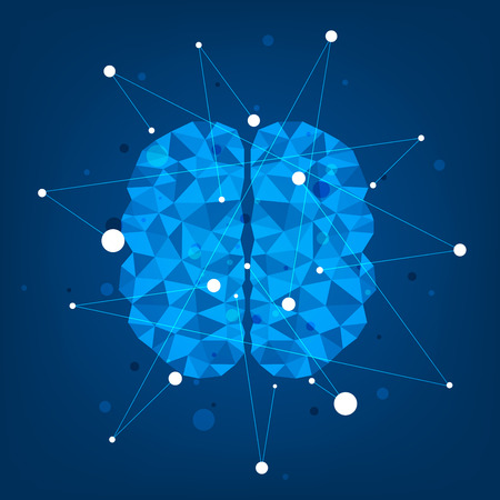Creative concept of the human brain, vector illustrationのイラスト素材