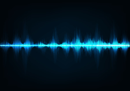 Abstract digital sound wave background.