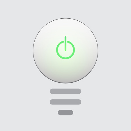 Light bulb  idea icon button.Creative concept. 