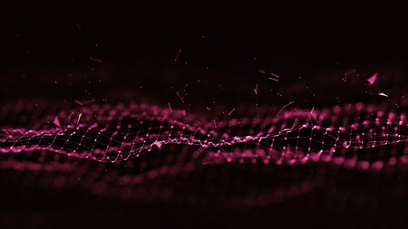 Abstract Plexus Blue Geometrical Shapes. Connection And Web Concept. Digital, Communication And...