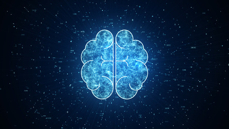 Artificial Intelligence Brain Animation, Big Data Flow Analysis, Deep Learning Modern Technologies...