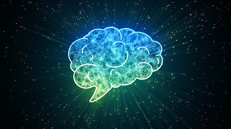 Artificial Intelligence Brain Animation, Big Data Flow Analysis, Deep Learning Modern Technologies...