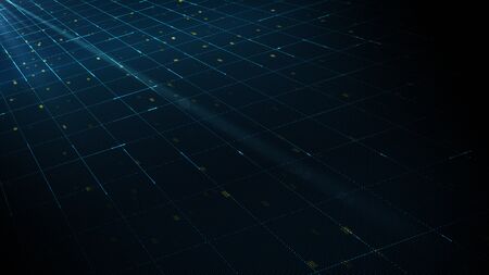 Abstract digital technology background concept. Motion of digital data flow. Transferring of big...