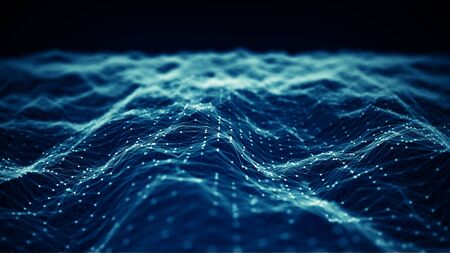  Abstract technology  big data background concept. Motion of digital data flow. Transferring of big data. Transfer and storage of data sets , block chain, server,  hi-speed internet.の写真素材