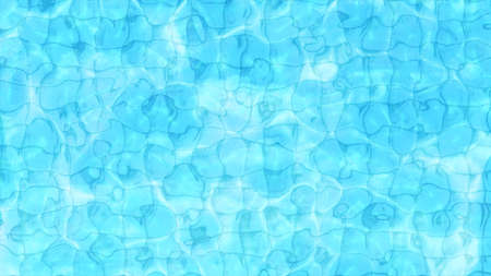 Water surface texture background concept. Top view of pure blue water in the pool with light reflections.の写真素材