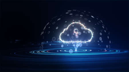 Abstract technology big data concept. Big data binary code futuristic information technology, data...