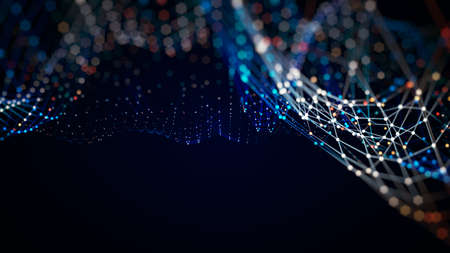 Technology network background concept. Global network. Big data and cybersecurity. Transfer and...