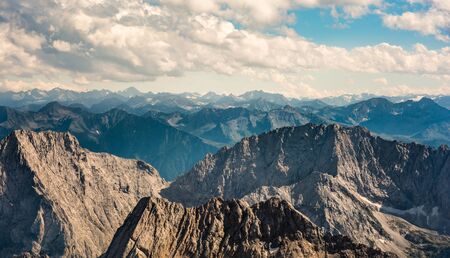 Bewitching view of the mountain rangesの写真素材