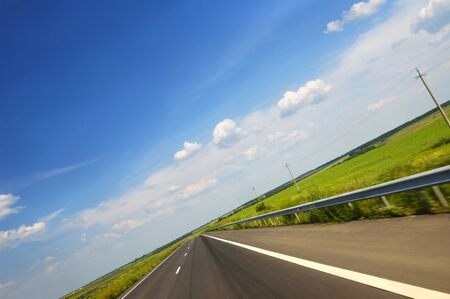 Tilted angle shot is a smooth highwayの写真素材
