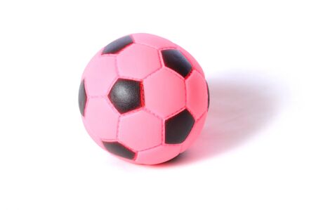 Inflatable PVC football toys, isolated on whiteの写真素材