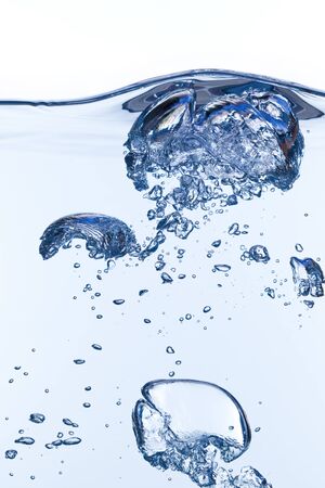 Water splash isolated on white background