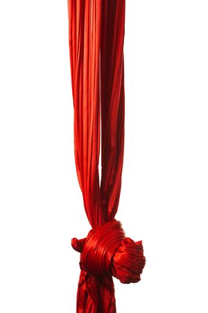 Aerial ribbon tied in knot for aerial acrobaticsの写真素材