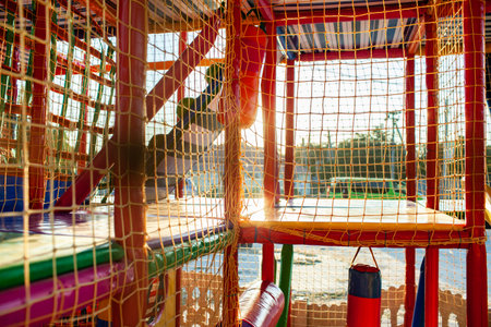 Playground with colorful mats