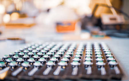 Panel of LED light indicators is in the production